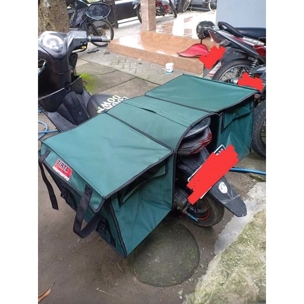 GH TERMURAH-DI-SHOPEE - Tas obrok motor -Tas Kain motor - Tas pos motor Kadut D 600 Obrok Rengsek