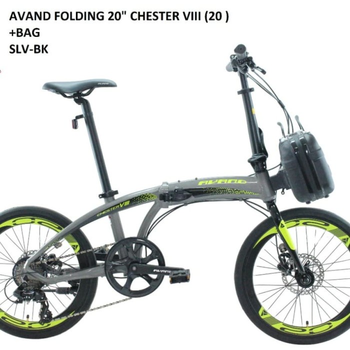Sepeda Lipat 20 Avand Chester 8 Speed Tas Komper Dan Hidrolik #Original