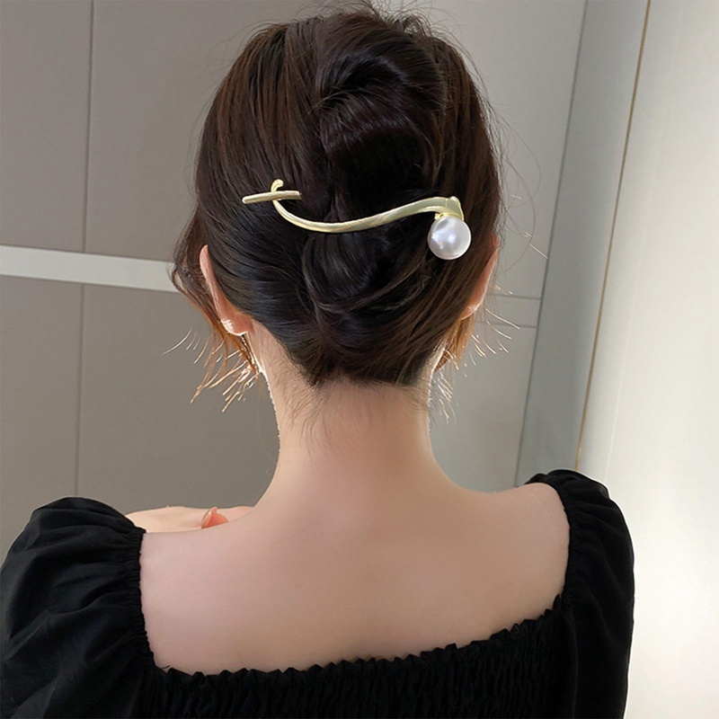 Fashion Logam Mutiara Rambut Klip Jepit Rambut Kodok Gesper Ponytail Clip Barrettes Hairgrips Hiasan Kepala Hair Accessorie Untuk Wanita