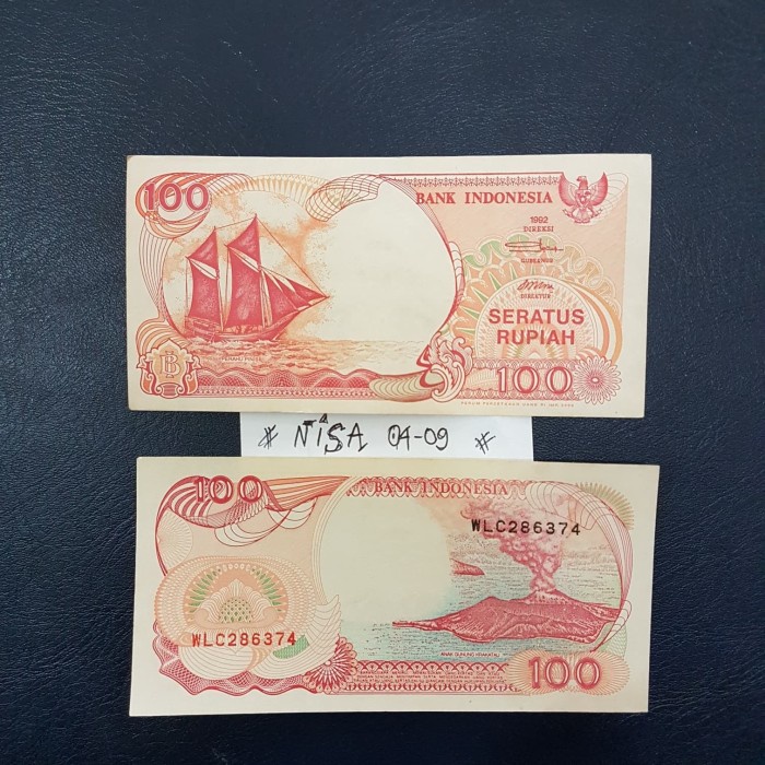 UANG KUNO 100RP PERAHU PINISI TH 1992 UANG KUNO UANG LAMA
