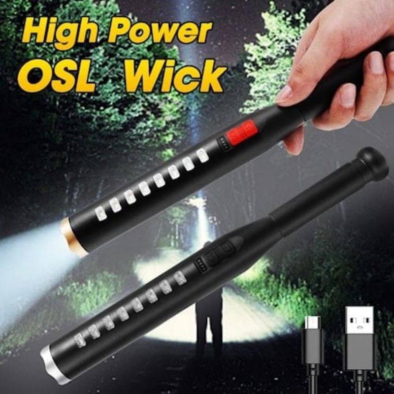 {DS} Senter Lampu FlashLight Baseball Senter Tongkat Baseball Multifungsi Anti Air Waterproof Jarak Jauh Center Camping Emergency