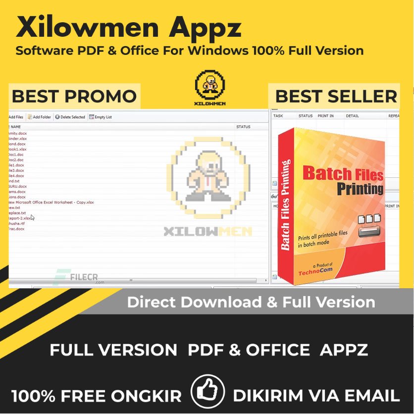 [Full Version]  TechnoCom Batch Files Printing Pro PDF Office Lifetime Win OS