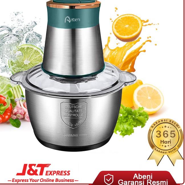 ♚ Abeni Blender Elektrik Penggiling Daging Electric Grinder Penggiling Bumbu Food Chopper 2L Baja ta