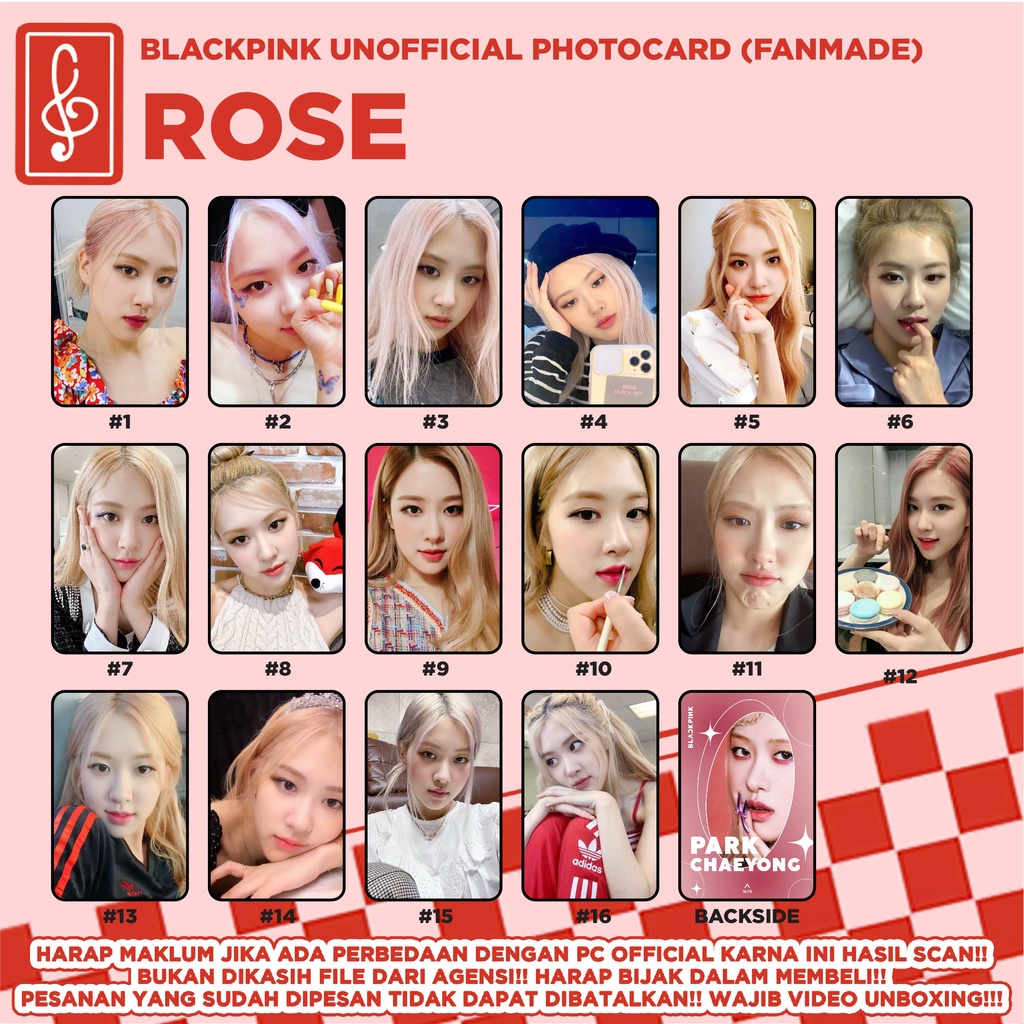 [SELCA ROSE BLACKPINK] PHOTOCARD SELCA GIRLFRIEND CRUSH MATERIAL UNOFFICIAL FANMADE DECO