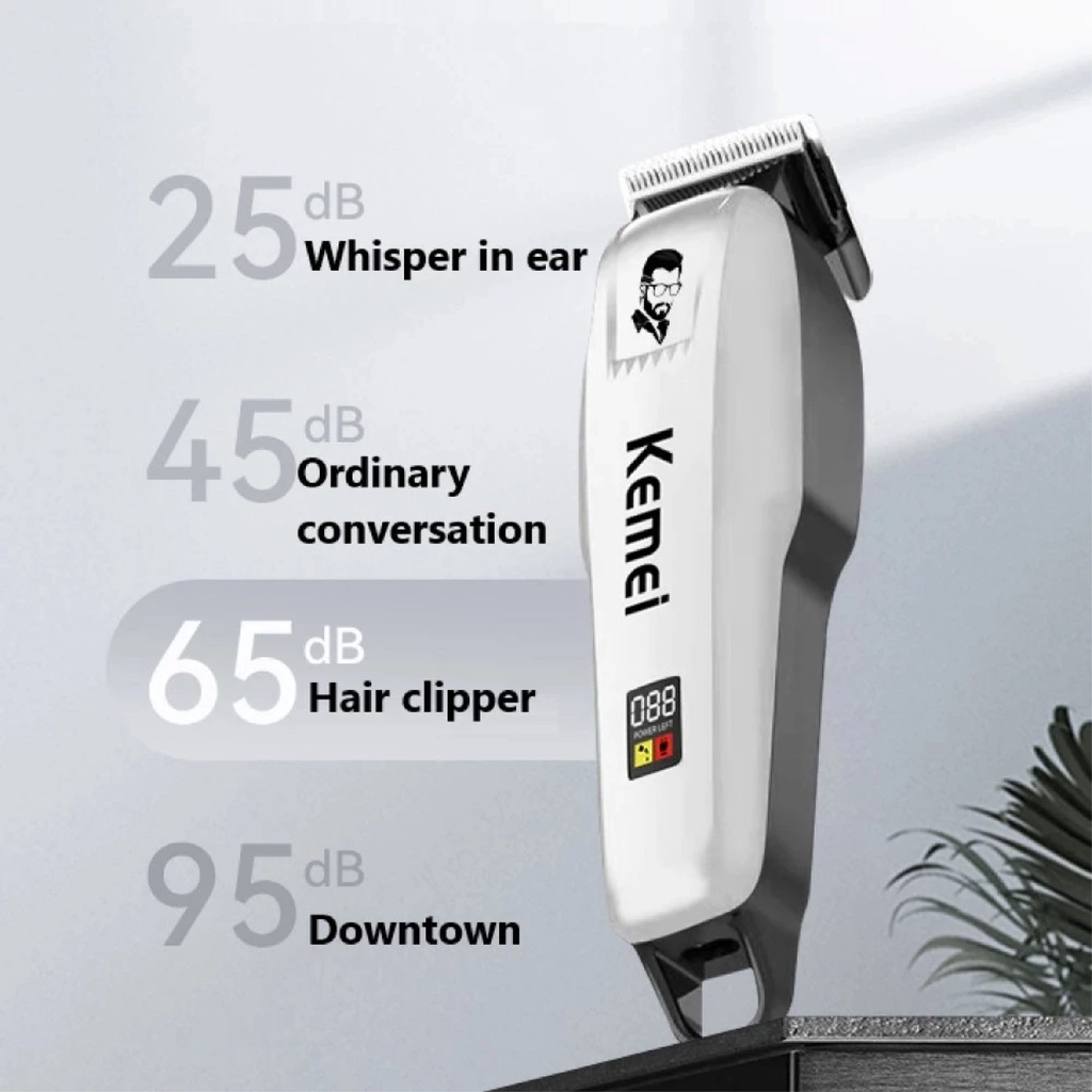 Hope Store - Professional Cordless Hair Clipper KEMEI PG 809A / Hair Clipper Kemei KM PG809a 3IN1 Rechargeable /Alat Cukur Rambut System Charge Tanpa Kepala Charger