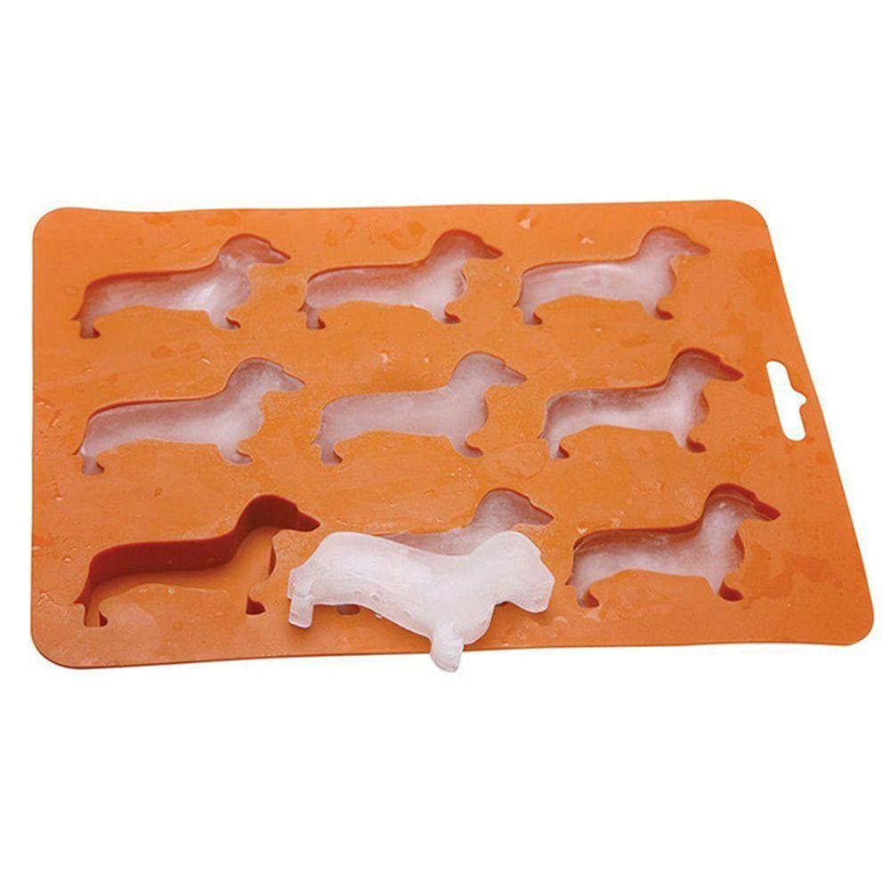 Solighter 3D Dachshund Home Cetakan Kue Permen Biskuit Dessert Anak 9lubang