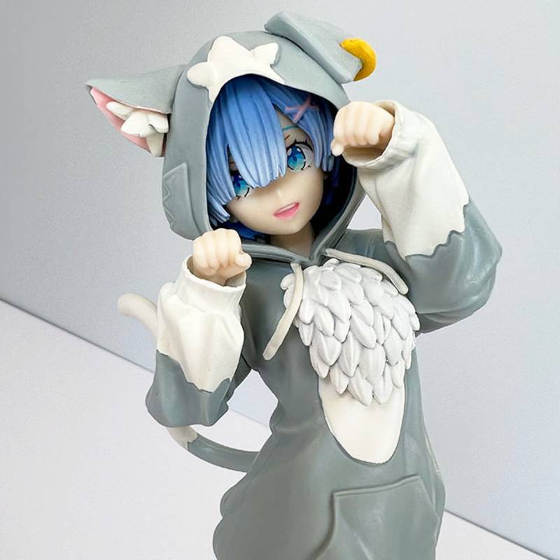 Ready Stocks Re Life In A Different World From Zero Gambar Anime Rem Ram Emilia Mainan Model Jas Kucing Abu Lucu