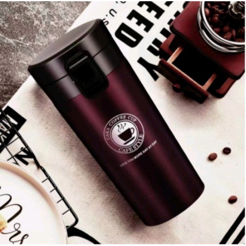 TERMOS KOPI GLOSY / TRAVEL MUG GELAS COFFEE TAHAN AIR PANAS &amp; DINGIN