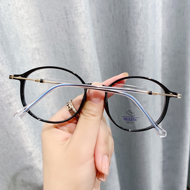 Kacamata Korea Anti Blue Light Untuk Wanita Pria TR90 Frame Bulat