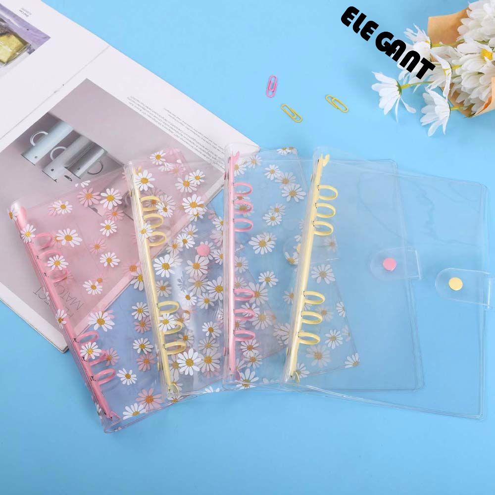 【 ELEGANT 】 Daisy Notebook Binder Kawaii School Supplies 6 Hole Journal Binder A6 A5 Student Stationery Notebook Cover