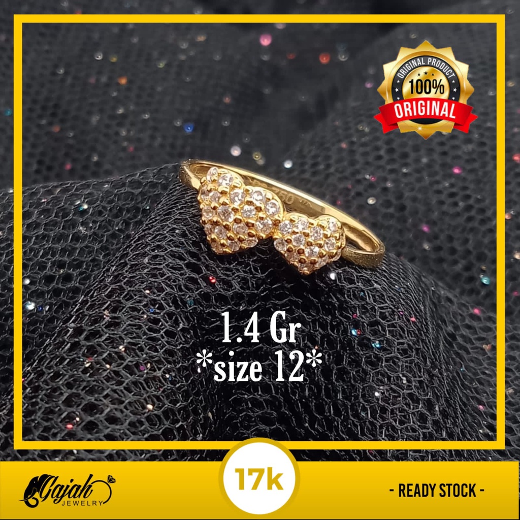 Cincin emas 17k - 1.4 gr kadar 750 - 4178