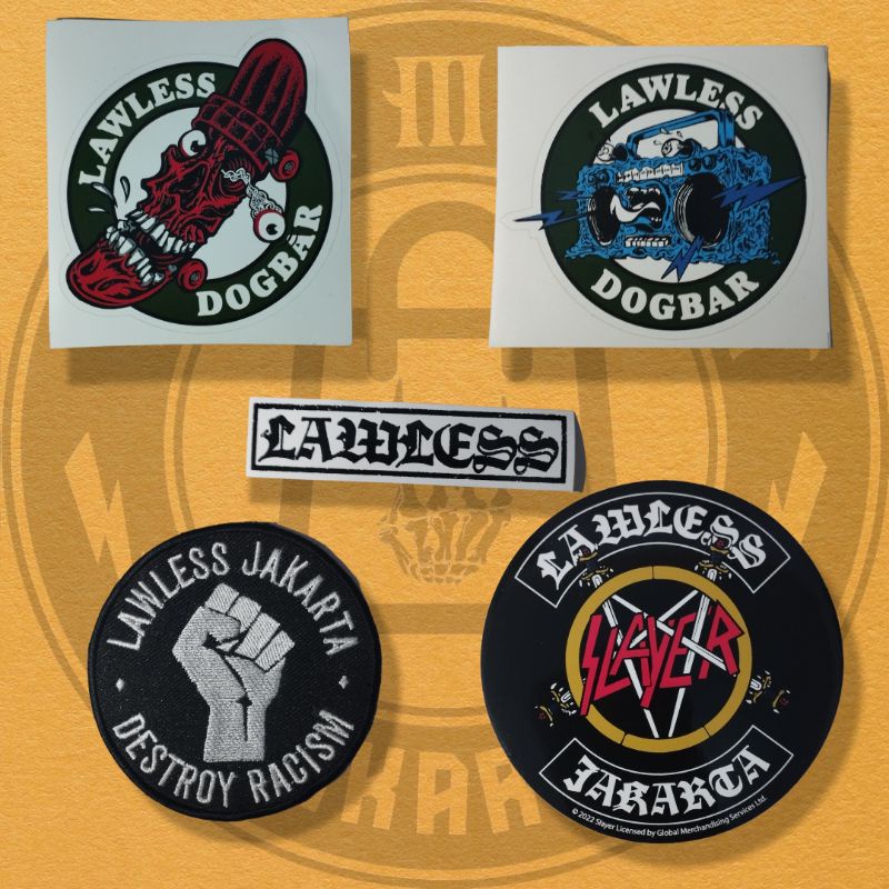 Sticker Pack + Patch Lawless Jakarta Original
