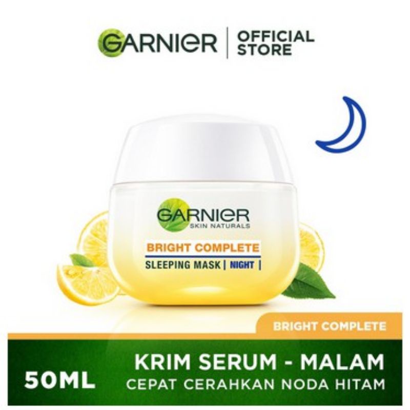 GARNIER LIGHT BRIGHT COMPLETE YOGURT SLEEPING MASK NIGHT CREAM 50ML