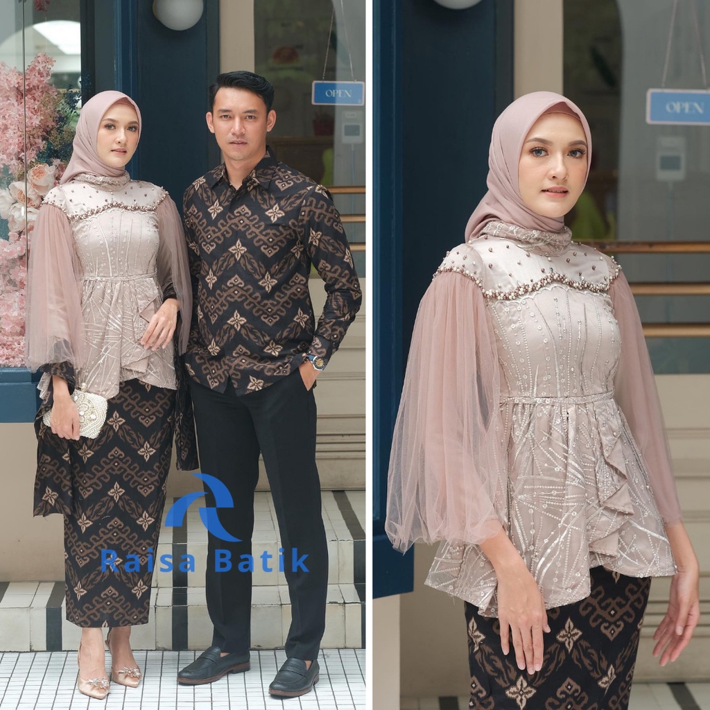 Kebaya Couple Modern Kebaya Wisuda Lamaran Baju Tunangan Batik Brukat Terbaru Baju Couple Kondangan 