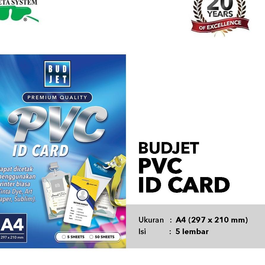 

Terjangkau SELLER Kertas Budjet PVC Bahan ID Card Instan A4 isi 5 Lembar / PVC Id Card ✔