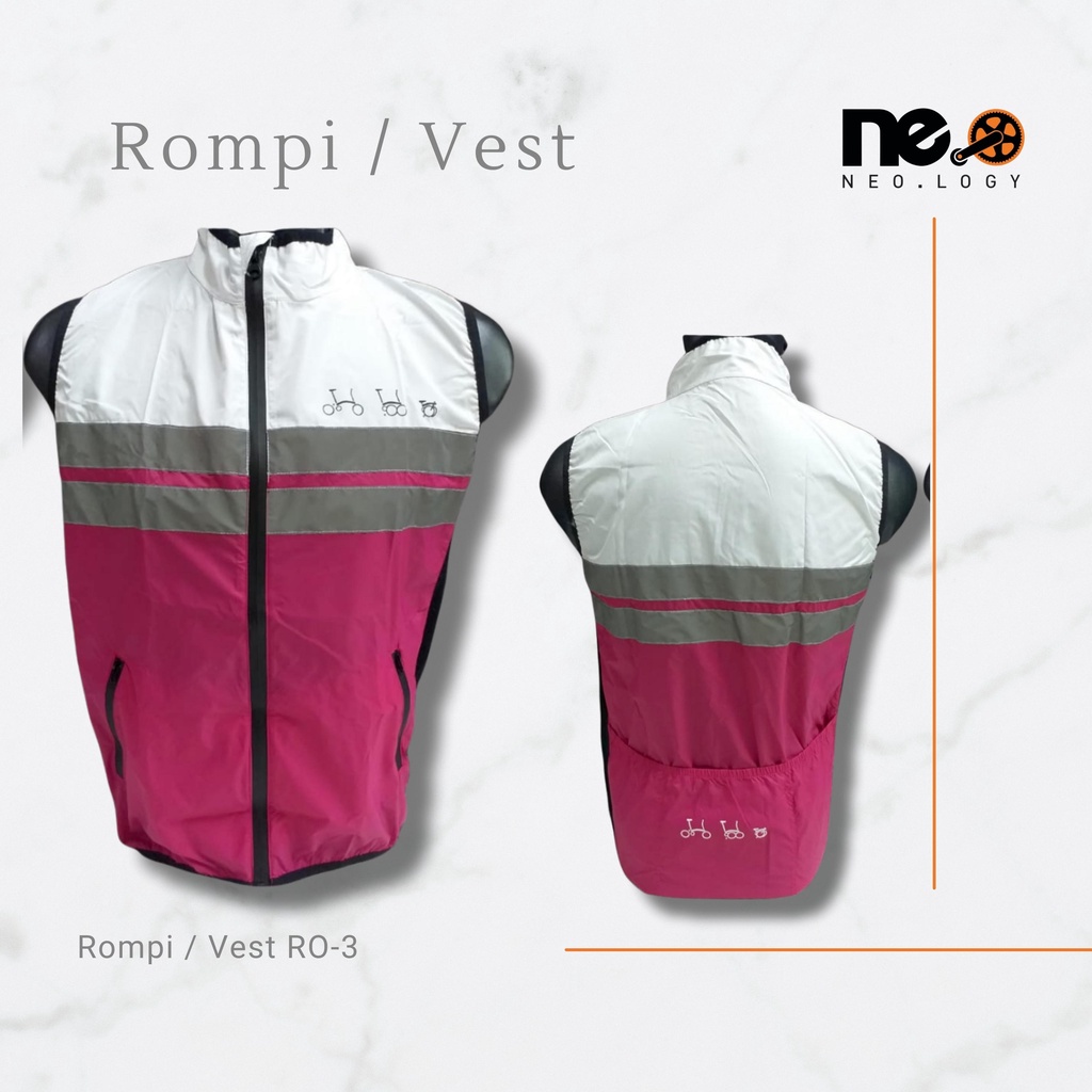 Rompi Pria Vest Lipat Jaket Bersepeda Lipat Olahraga Gowes