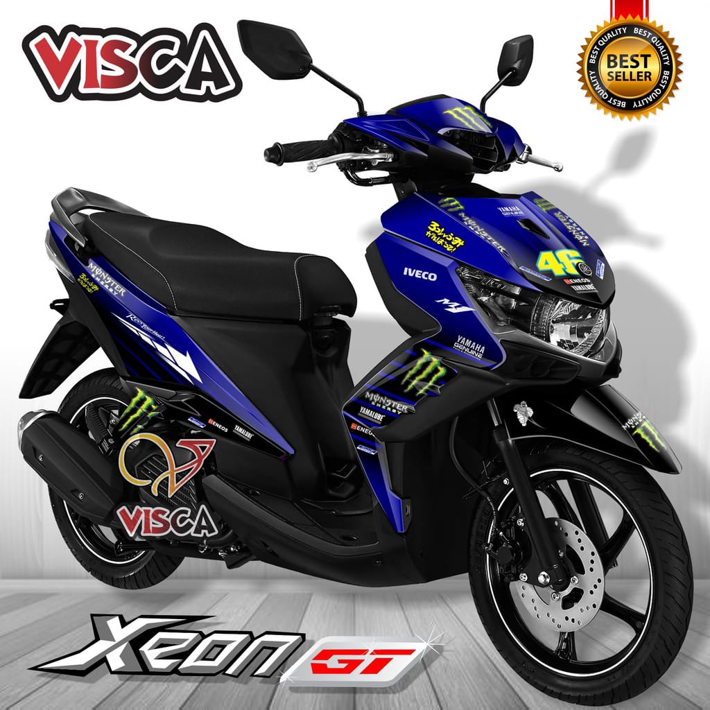 Decal Yamaha Xeon Gt 125  Striping Xeon Gt 125 Stiker Motor Xeon Gt 125 Rossi ME