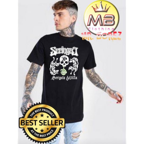 Baju Kaos Band Seringai Premium Katun Combad Knitto 24S Berkualitas / Tshirt Band Seringai / Kaos Pr
