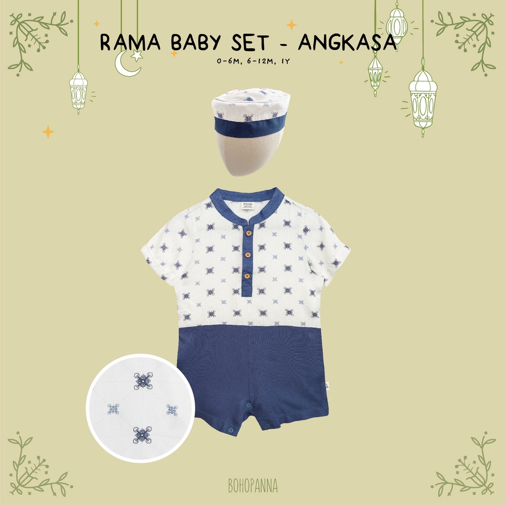 BOHOPANNA RAMA SET DAN BABY SET RAYA COLLECTION / SET KOKO ANAK DAN BAYI BAJU LEBARAN ANAK