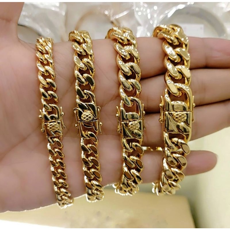 Gelang Tangan Pria wanita model sisik naga Anti karat titanium 136L