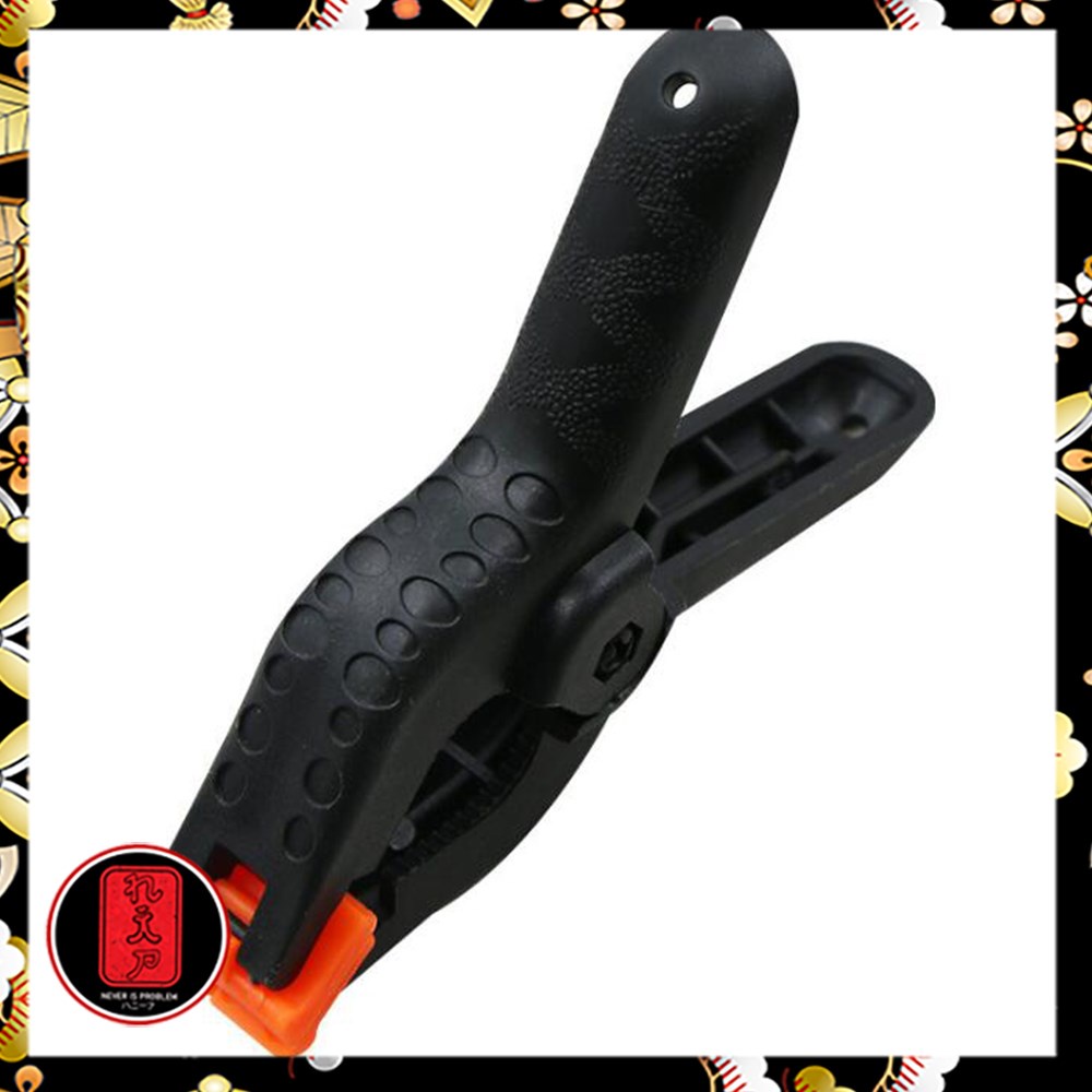 Andoer Klip Jepit Backdrop Studio Fotografi &amp; Papan Woodworking Spring Clamp 3 Inch - Black