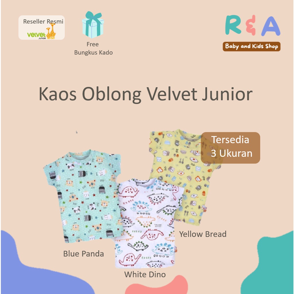 1PC Baju Kaos Oblong Lengan Pendek Anak Bayi Baby Girl Boy Laki Laki Perempuan Velvet Junior SNI