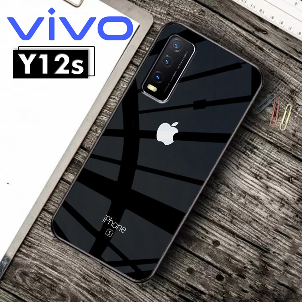 Soft Case Glass Kaca Vivo Y12S  | Case hp | B07 |  Casing Hp  Vivo Y12S  | Case handphone  Vivo Y12S  | Kesing hp Vivo Y12S | Kesing Handphone  Vivo Y12S | case unik  Vivo Y12S | case lucu | case mewah |