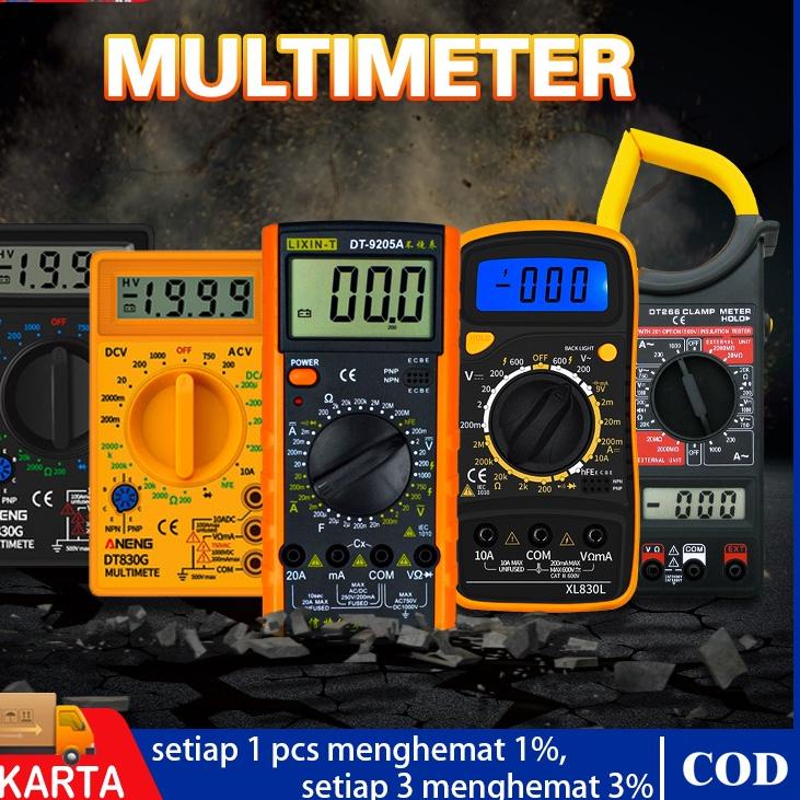 ✸ Multimeter Digital AC/DC Voltage Tester / Multitester Digital/Avometer Digital XL830L/DT830 ℮