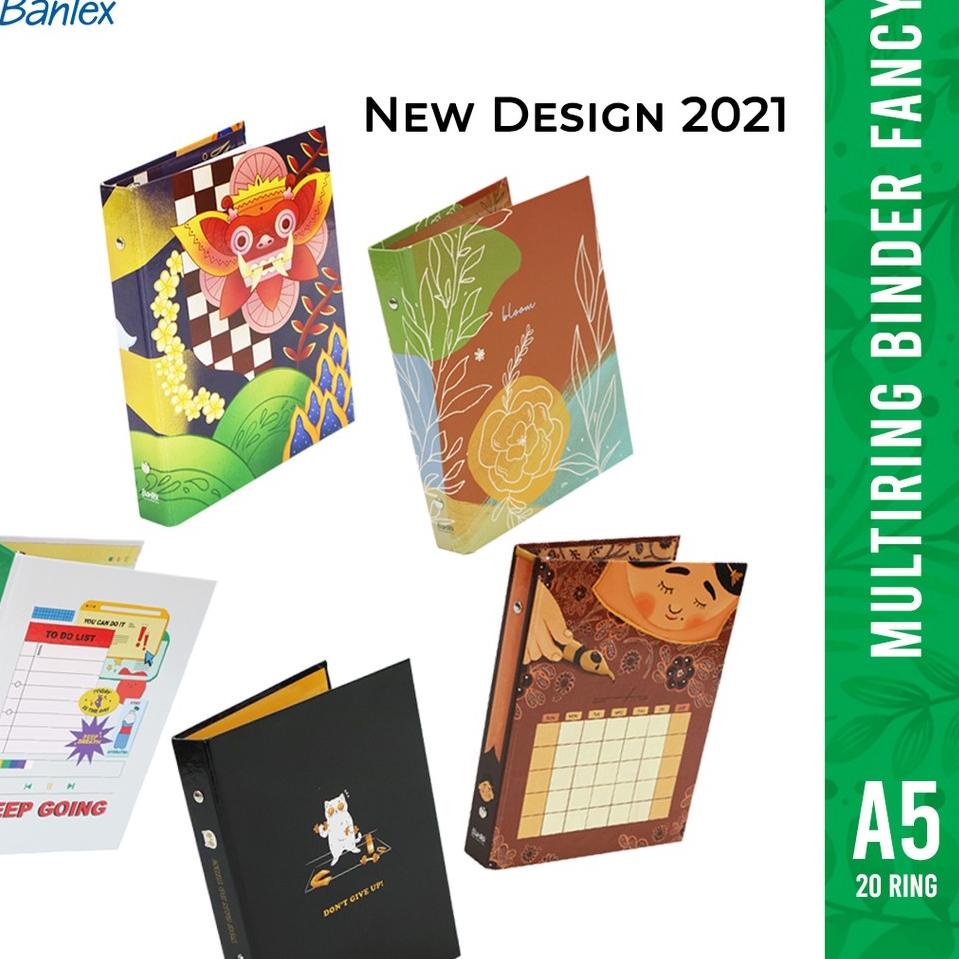 

D85 [BMS Surabaya] NEW Binder Multiring Bantex A5 20 Ring Motif Fancy WOW BANGET る