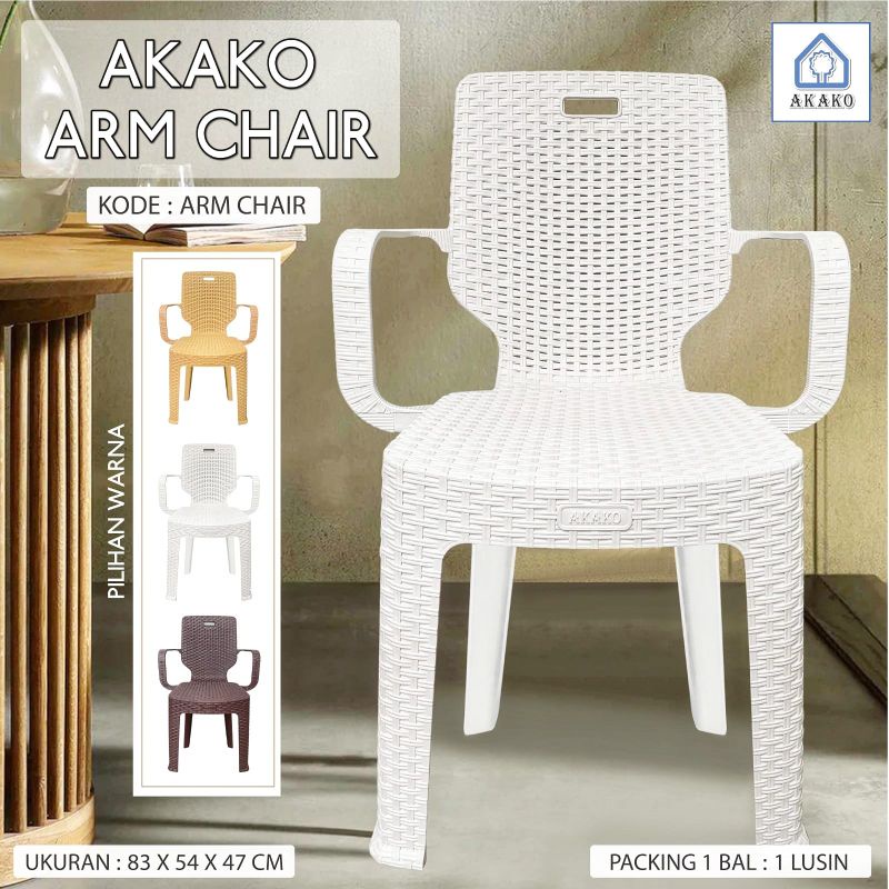 AKAKO - Kursi Akako Hongta Jumbo Tinggi/Kursi Duduk/Kursi Santai/Kursi Kerja/Kursi Plastik Rotan