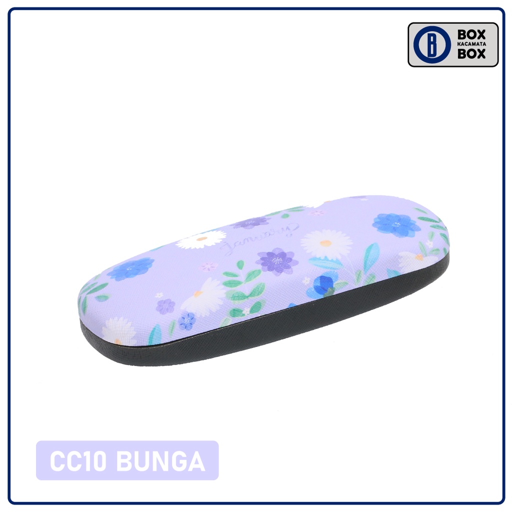 Tempat Kacamata Hard Case / Box Kacamata FREE LAP Cepuk Magnet Kokoh Motif Bunga Daisy Lucu Cute CC10