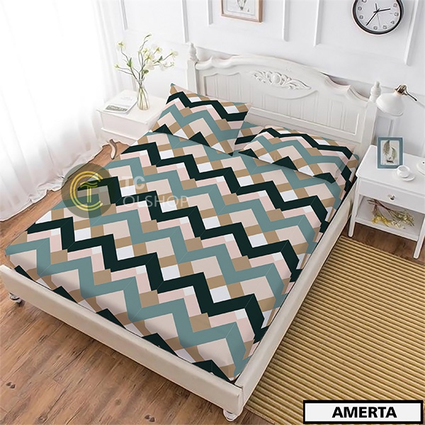 Sprei Homemade Motif Kotak Aesthetic 180x200 160x200 120x200 Sprei Saja Tanpa Sarban Anti Geser Murah