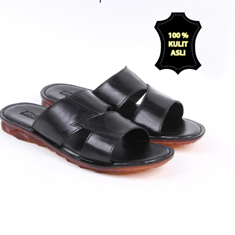 ♔ Zeintin - Sandal Pria Zeintin | Bahan Kulit | Fashion Pria Sandal Pria Kasual Formal KK ֍