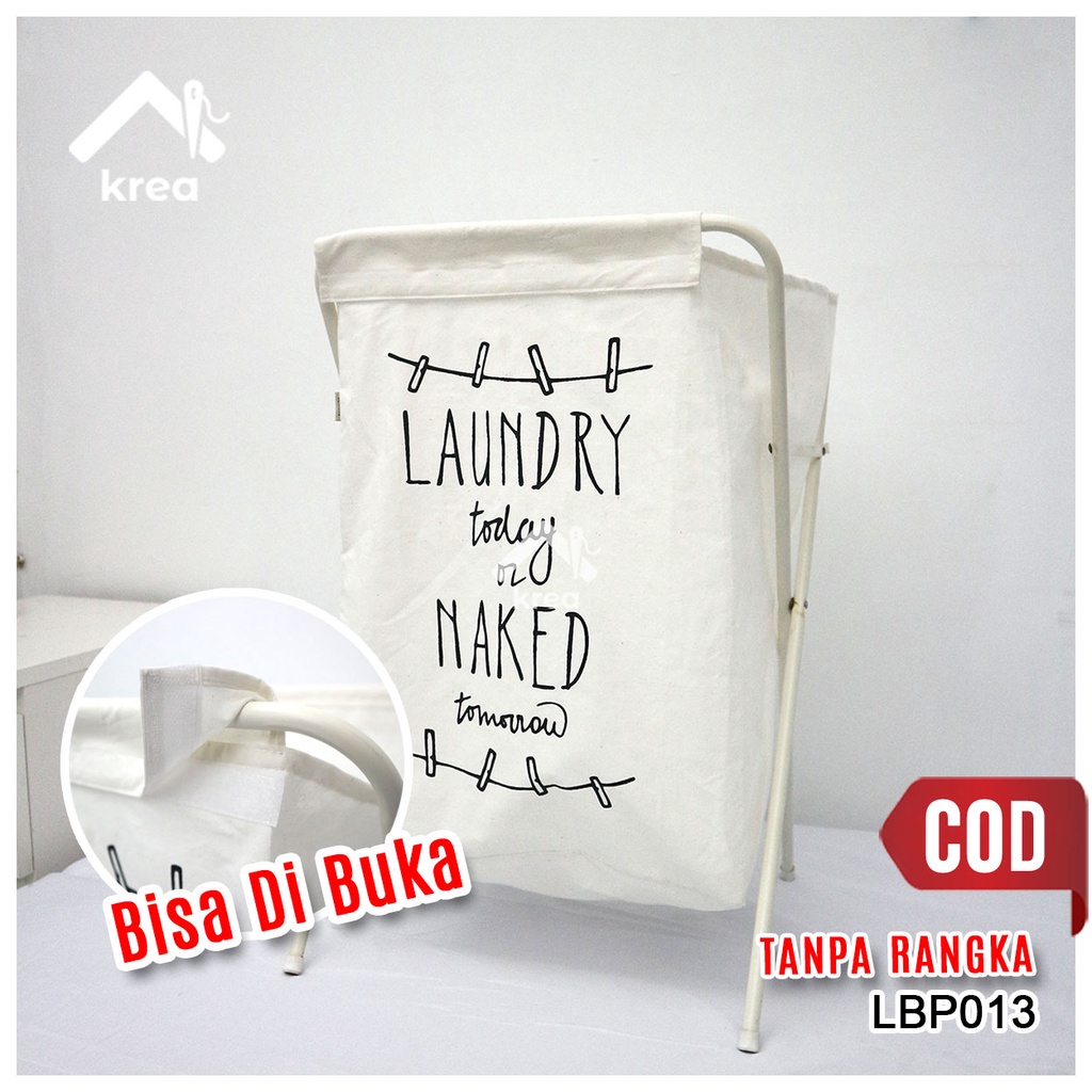 COVER LAUNDRY BAG DESIGN MINIMALIS BAHAN BLACU ( TANPA RANGKA BESI )