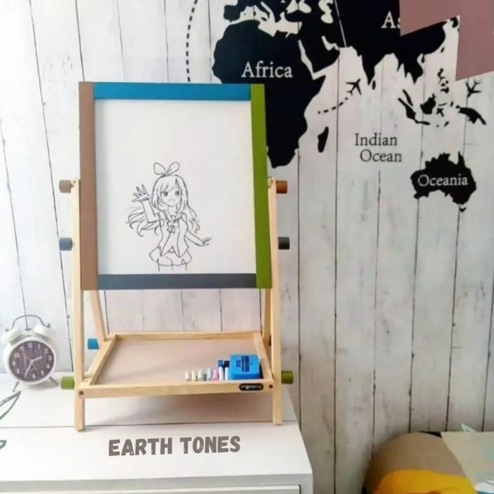 

Tuhe Menkay Wooden 2 In 1 Board Papan Tulis Anak Kayu