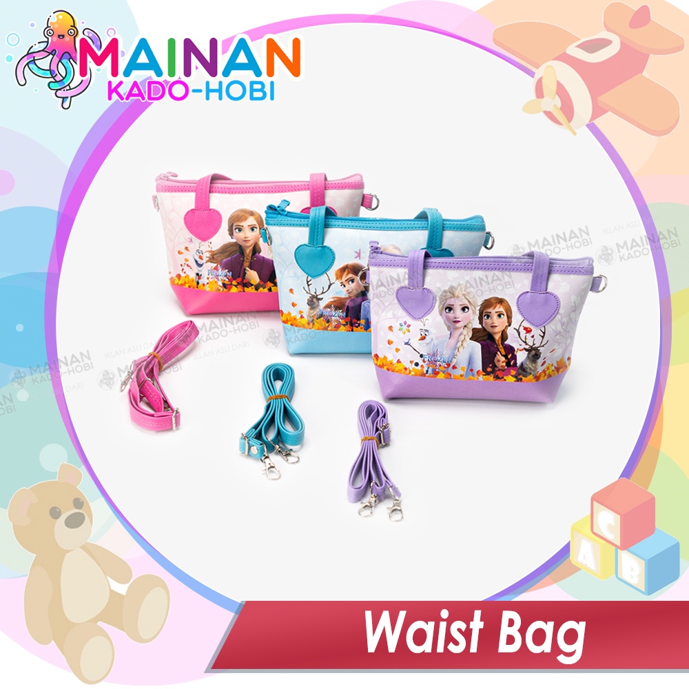 READY TAS PINGGANG ANAK PEREMPUAN SLING WAIST BAG KARAKTER KARTUN