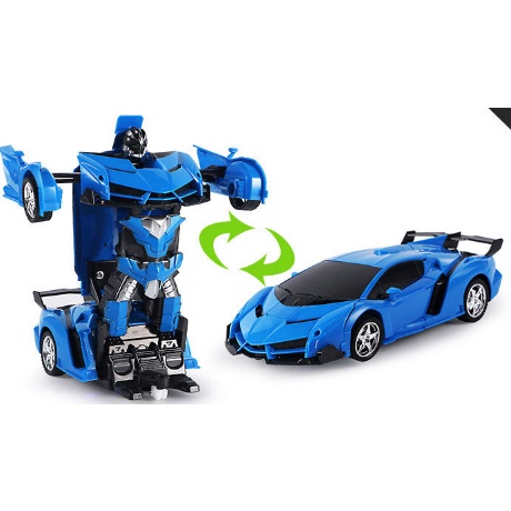 RC TRANSFORMER 1: 18 MOBIL REMOT JADI ROBOT BATERAI CAS PREMIUM QUALITY termasuk batrei