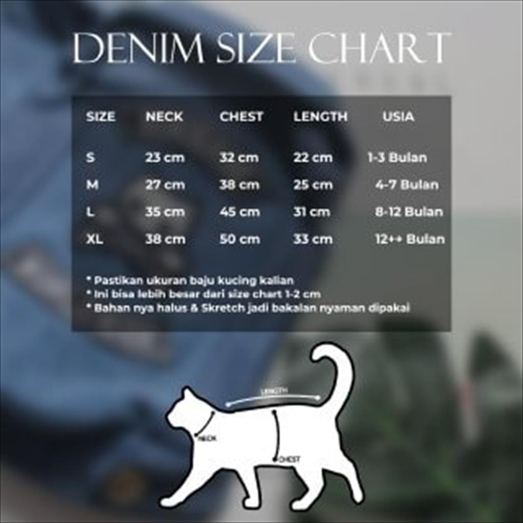 baju kucing anjing kelinci monyet lucu murah  aksesoris hewan kecil - BUKIGANG VEST DENIM SPECIAL EDITION