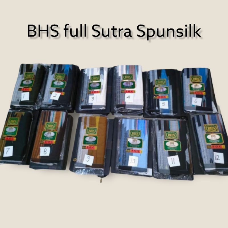 Sarung BHS SGC full sutra spunsilk 210 gold quality Limited Hitam