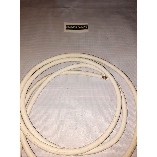 kabel putih kawat isi 2 tembaga/mtr