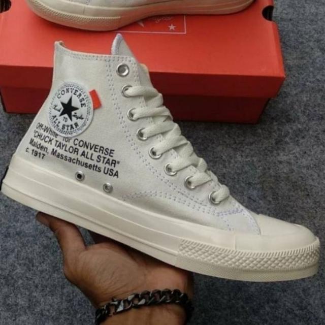 ✽ SEPATU CONVERSE ALLSTAR 70S HIGH CREAM X OFF-WHITE  PREMIUM VIETNAM ➣