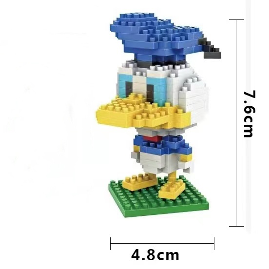 Mainan Blok Rakit Partikel Kecil Miniatur Kompatibel Dengan Lego Disney Mickey Mouse Donald Duck