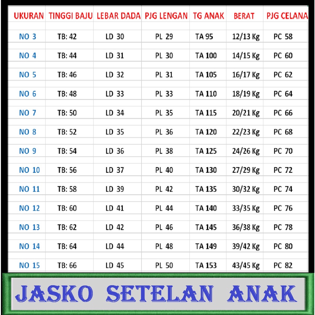 jasko setelan Anak Size 7 8 9 10 11 12 Tahun  Baju+Celana Pakaian Jas Anak Polos Warna Hijau NU Ukuran SD