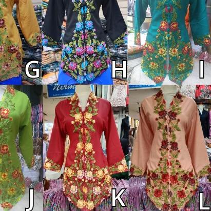 ☏ Kebaya Encim Bordir Atasan Kebaya Modern Navy Dan Hitam ♣