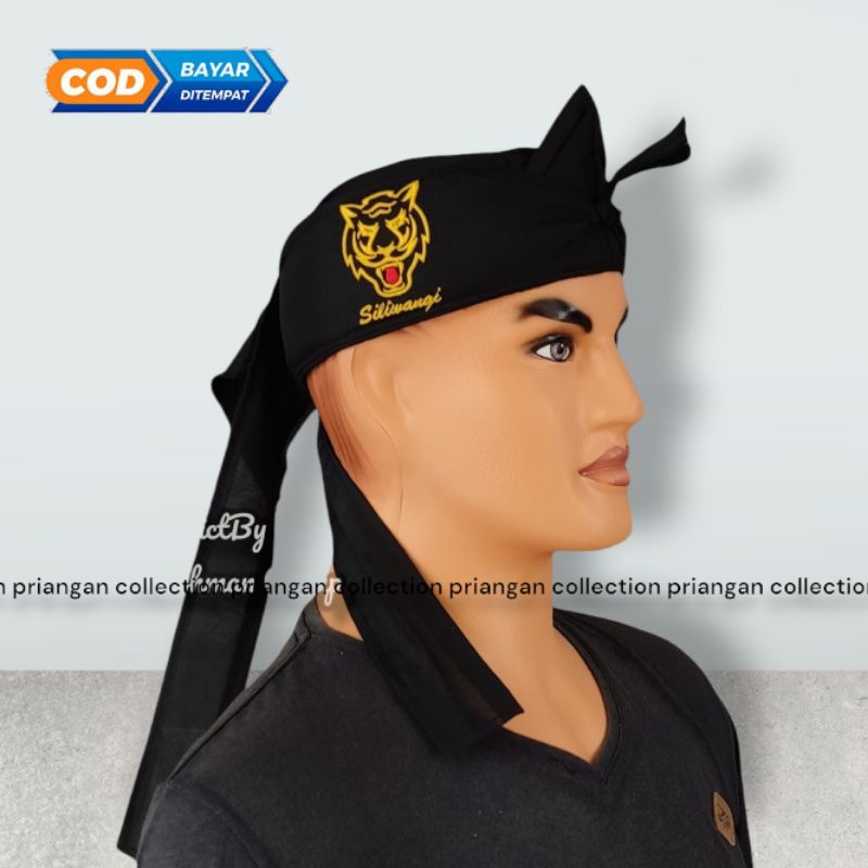 Iket Blangkon Jawa Sunda Bordir Macan Padjajaran Siliwangi Bendo-Udeng-Peci-Totopong Sunda
