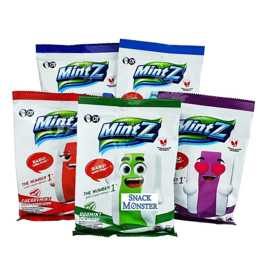 

Permen MINTZ Chewy Mint Lunak - Netto 115 gr (Isi 50 pcs)