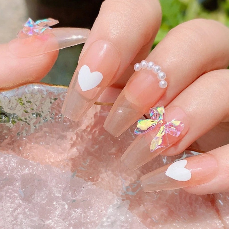 3d Aurora Ikatan Simpul Hiasan Pesona Kuku/Bow Resin Nail Art Dekorasi/DIY Manicure Accessories