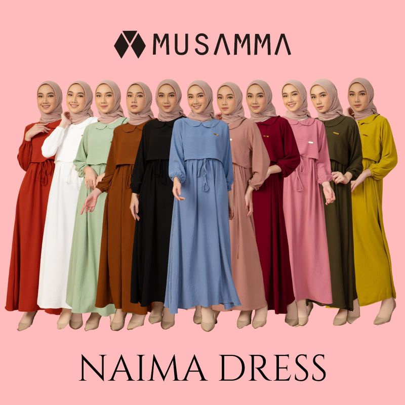 Dress Crop/ Dress serut/Gamis Semi Crop / Gamis Serut Depan