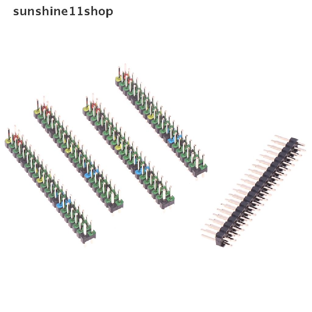 Sho 5pcs 2x20 Pin Header GPIO Pria Untuk Raspberry Pi Zero Double Row 20pin Male N