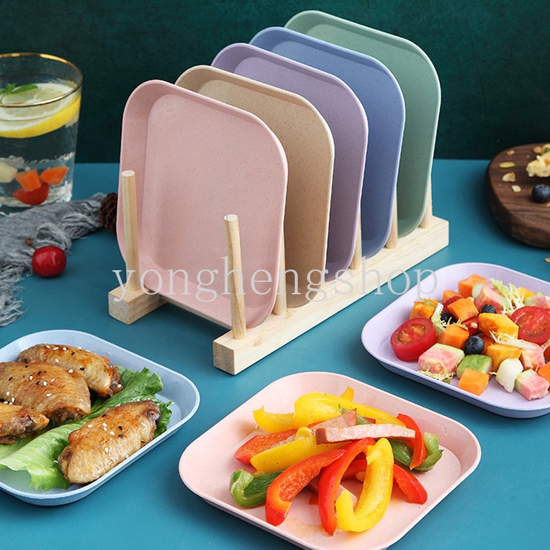 Wheat Straw Appetizer Piring Pesta Makanan Ringan Buah Kering Piring Salad Kue Dessert Serving Tray Seasoning Sauce Plate Tableware Spit Bone Dish